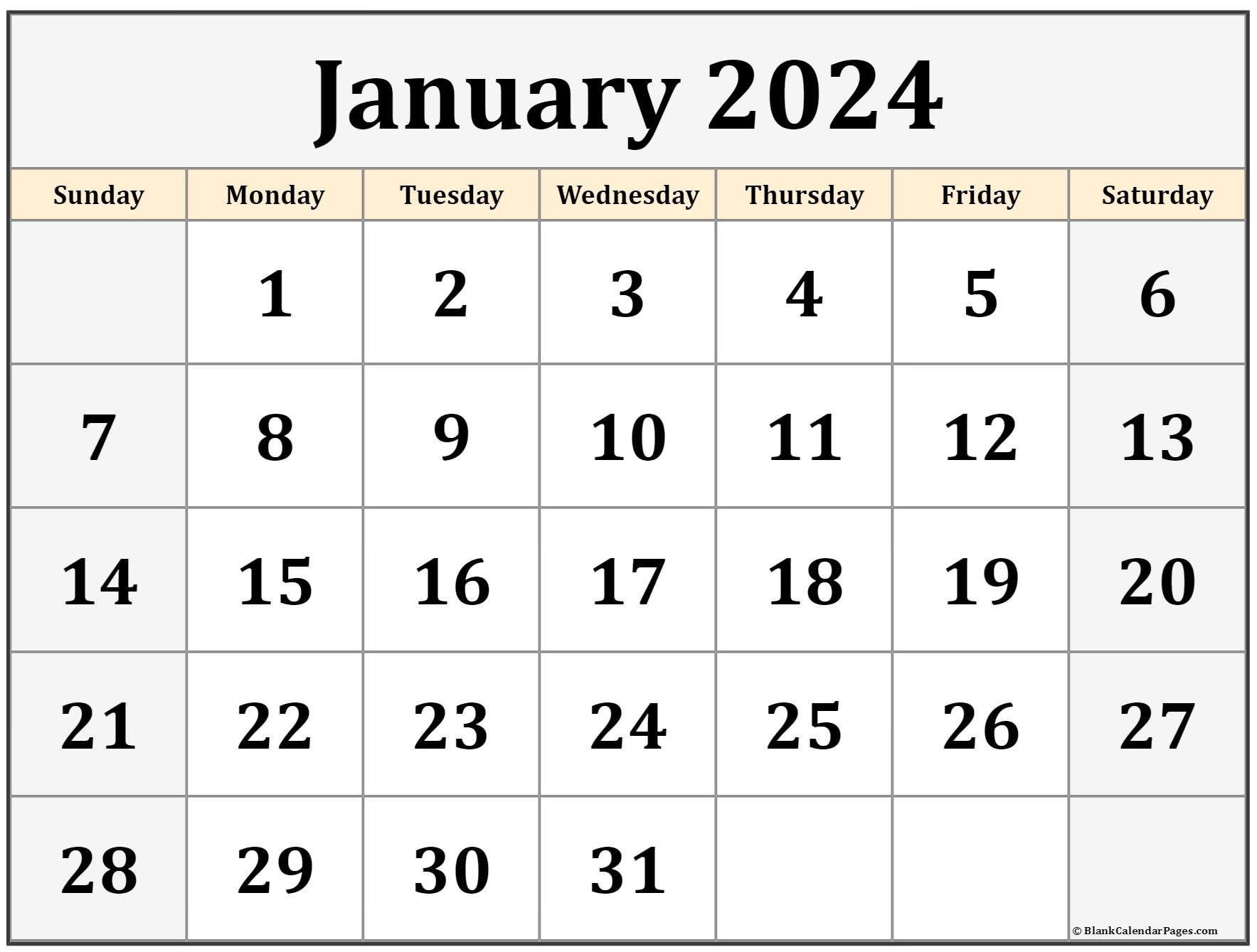 January 2024 Calendar With Holidays Printable