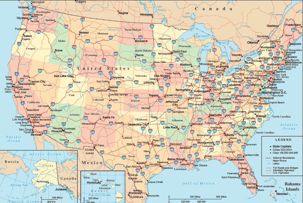 Map Of United States Cities And Highways The United States Interstate Highway Map Mappenstance.