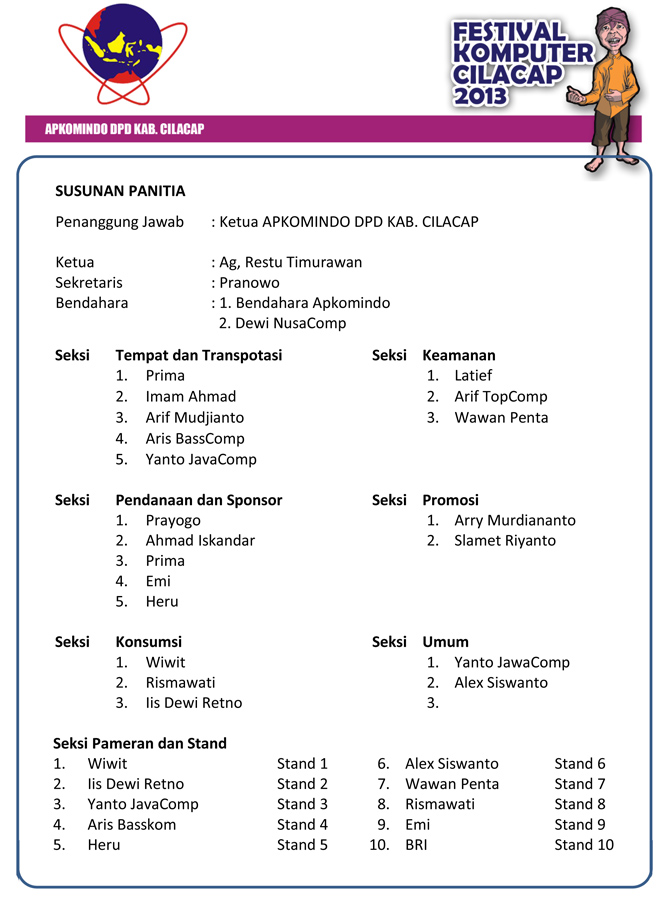 Susunan Panitia 17 Agustusan - IMAGESEE