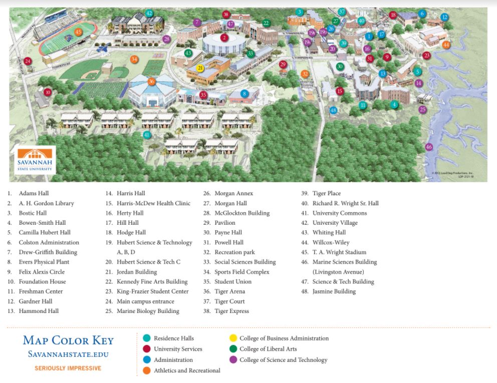 Wright State Campus Map University Map - Savannah State - Acalog Acms™