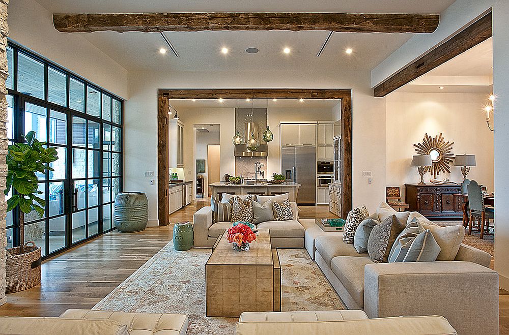 Spectacular and Cozy Living Rooms with Ceiling Beams 25 Trendy Ideas