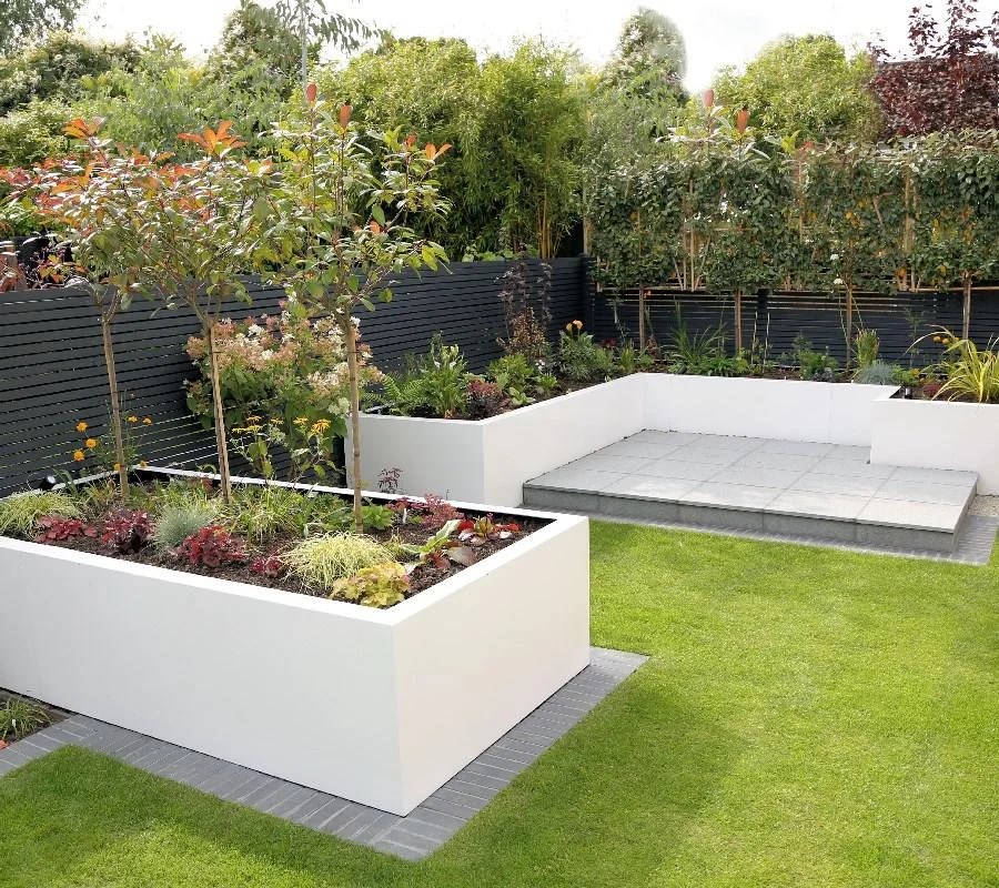 High quality extra large trough planter for modern contemporary garden