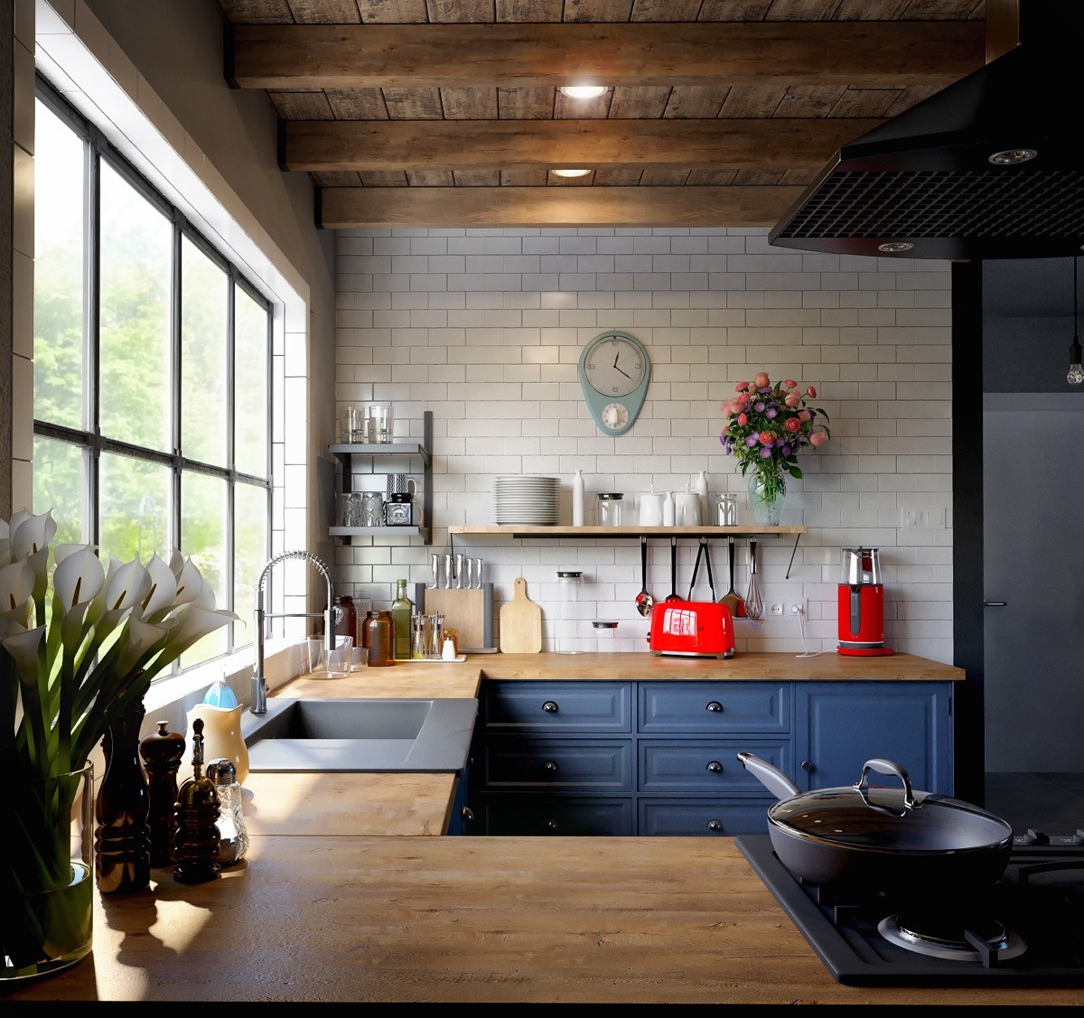 30 Beautiful Blue Kitchens To Brighten Your Day