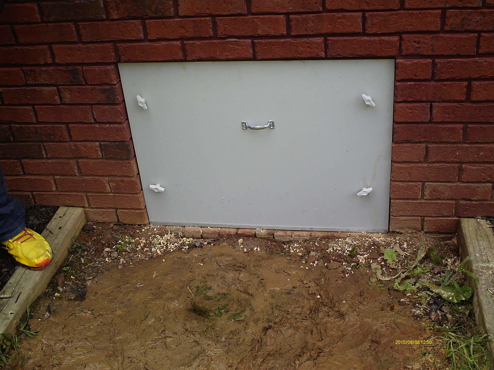 Crawl Space Repair New crawl space door in Cookeville, TN! New