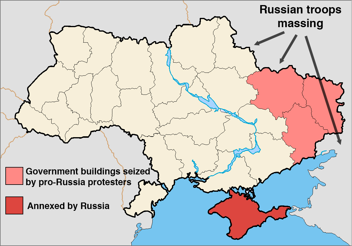 Ukraine & Russia Map A Russian invasion of eastern Ukraine just got more likely. Here's why