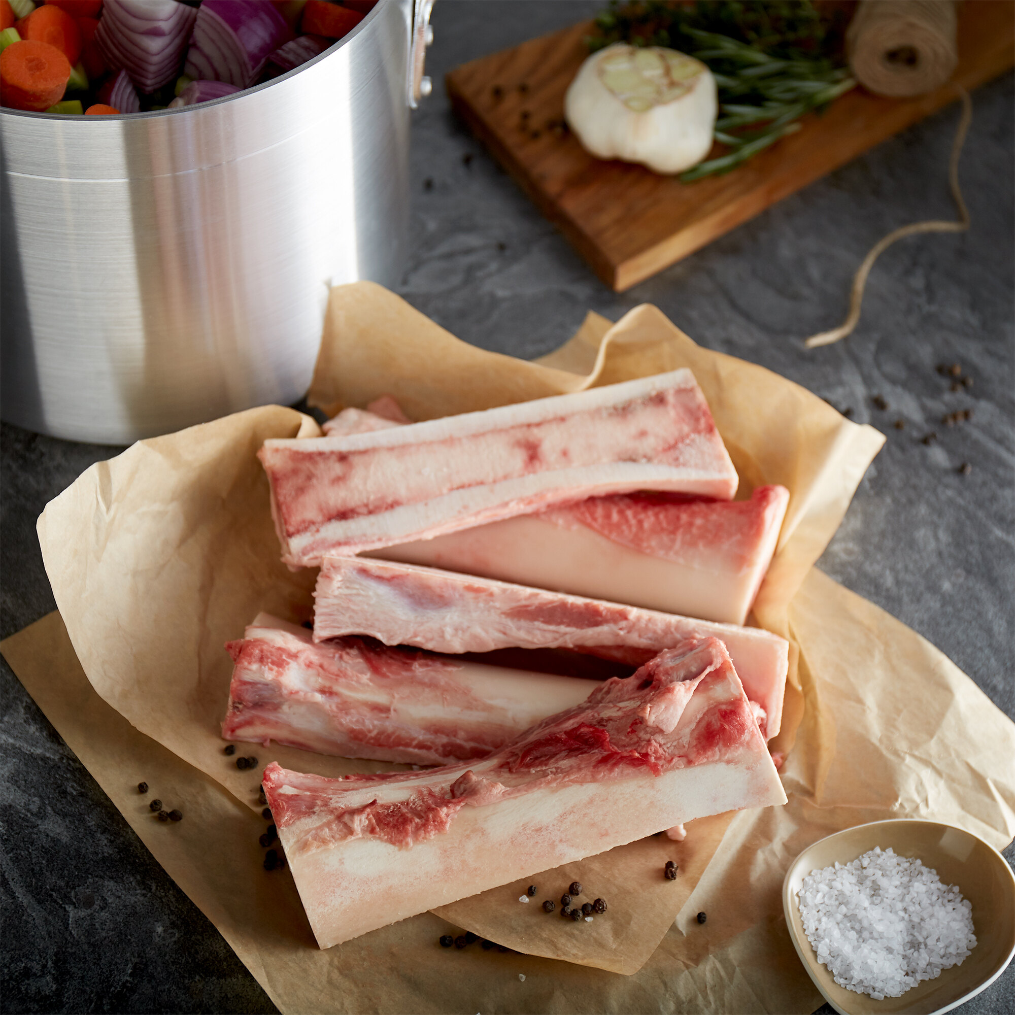 Beef Marrow Bones (CanoeCut) 20 lb. Case