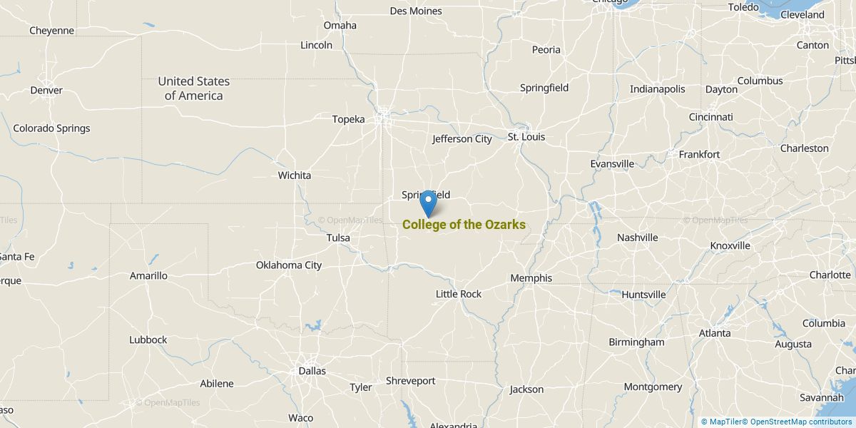 College Of The Ozarks Map College of the Ozarks Overview College Factual