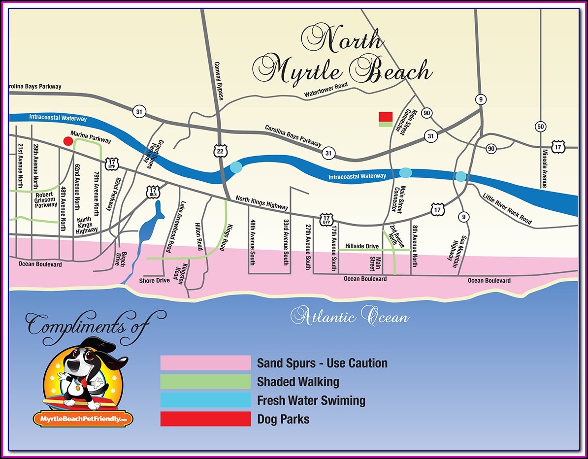 Google Map Of Myrtle Beach Hotels