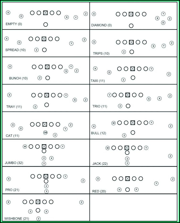 Football Play Wristband Template Excel