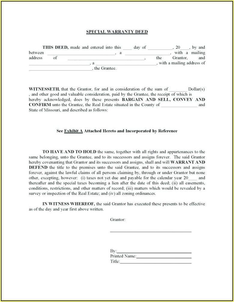 Warranty Deed Form Texas Pdf