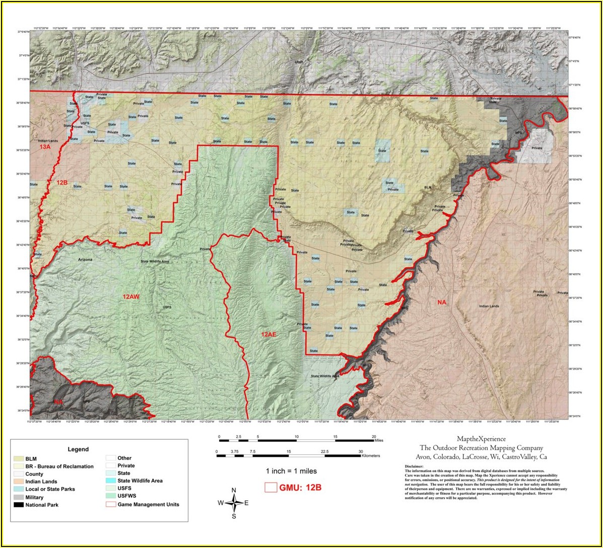 Topo Map Arizona Strip