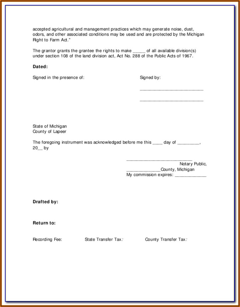 Blank Warranty Deed Form Oklahoma