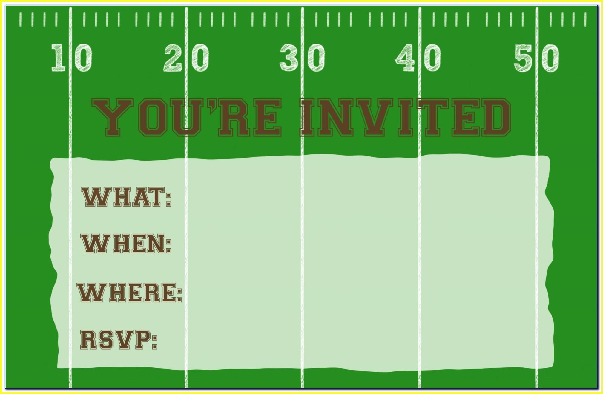 Football Match Invitation Template