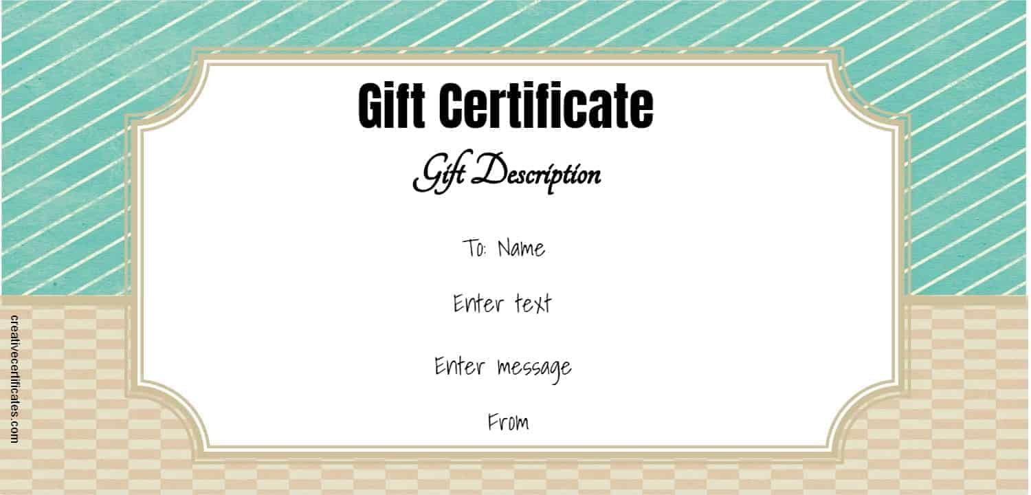 Printable Gift Certificates Templates - Calendar Printables