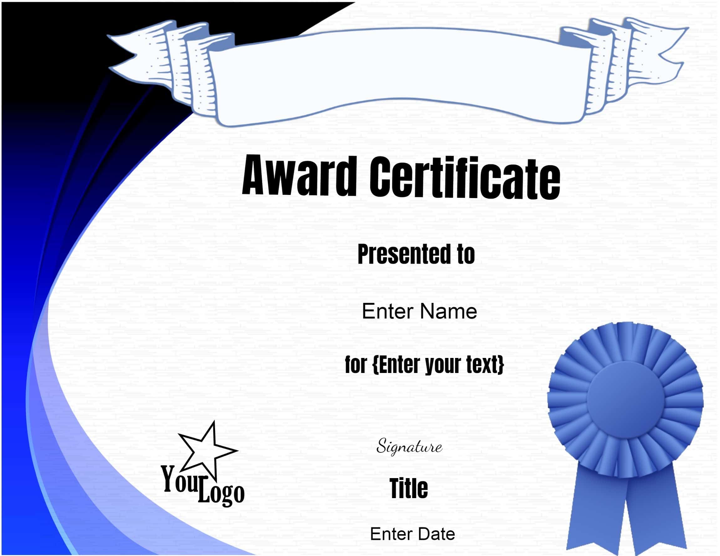 Free Blank Certificate Templates Printable