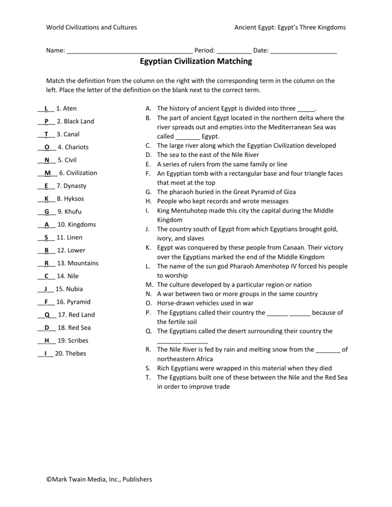 Mark Twain Media Inc Publishers Worksheets Answers History - Printable ...