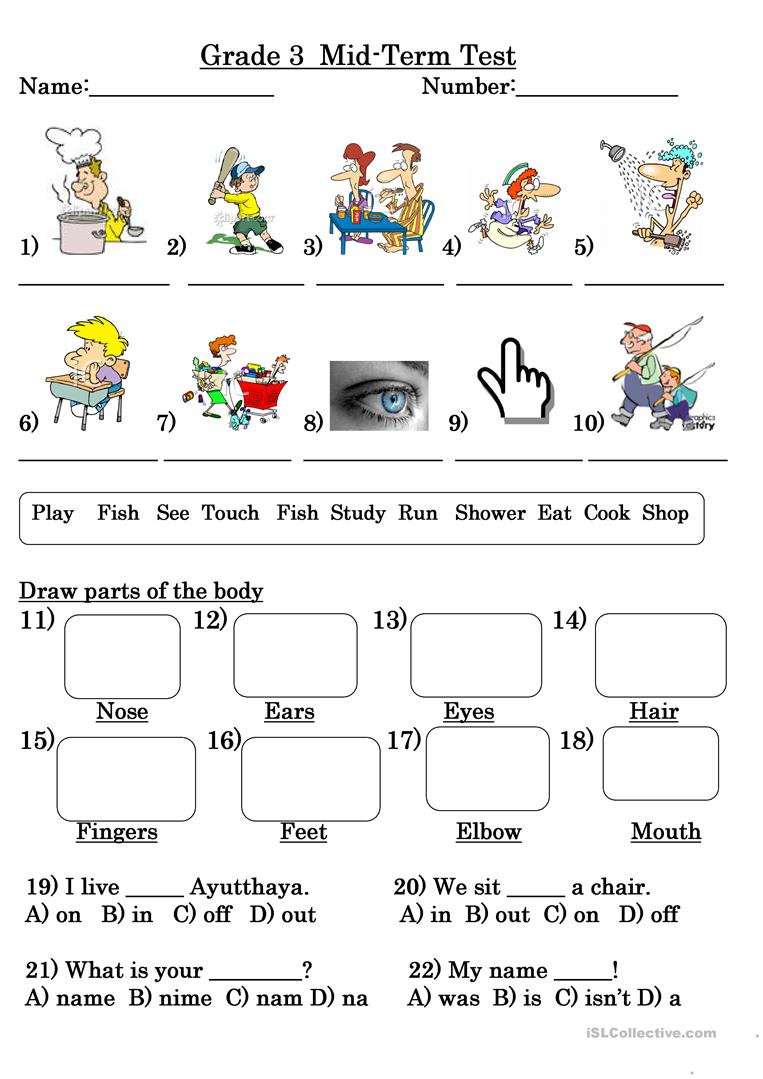 Grade 3 English Worksheets