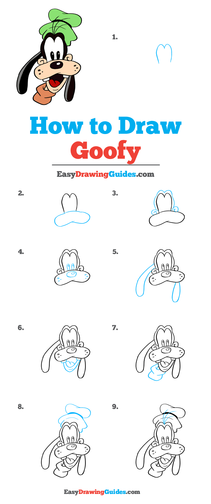 How to Draw Goofy Really Easy Drawing Tutorial