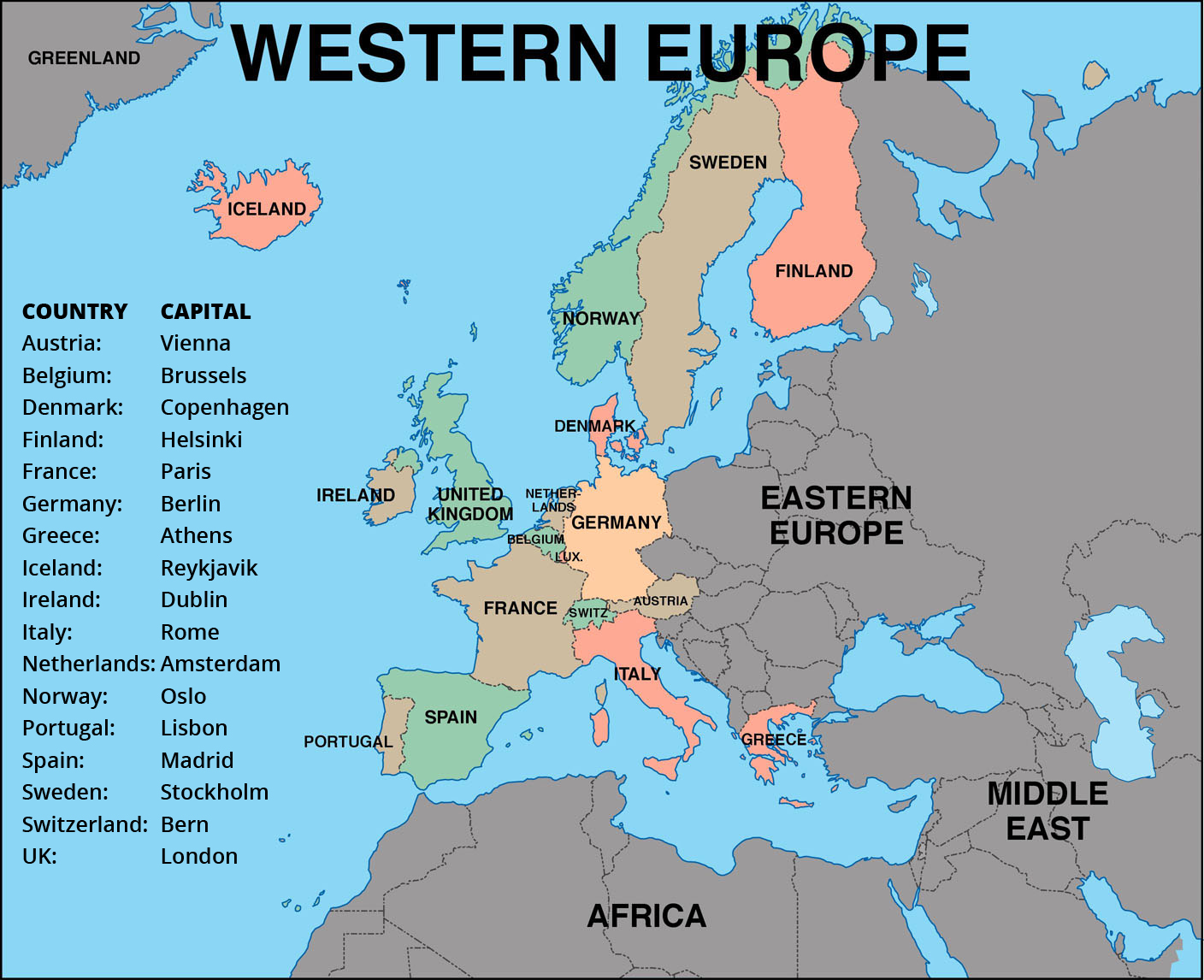 Map Of Western Europe And The Uk World History Maps