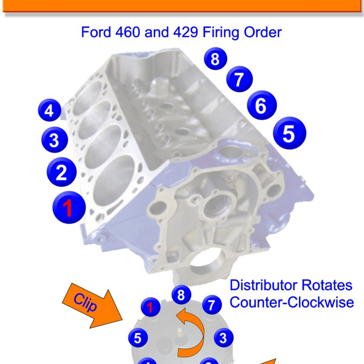 Ford Firing Order 5.0,4.6,3.8,3.9,4.9,7.5,5.8,5.4