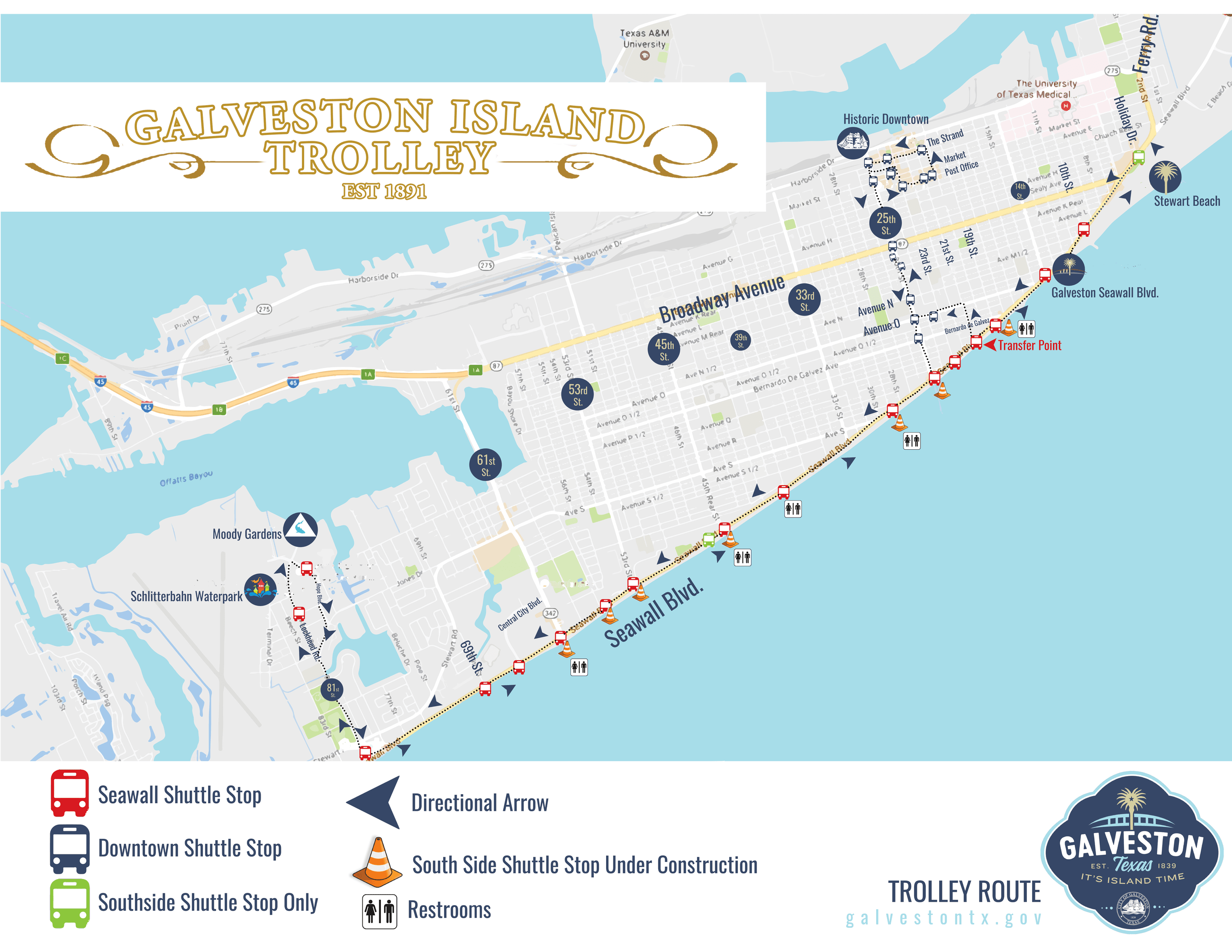 How to get around on the Island Galveston Island Guide