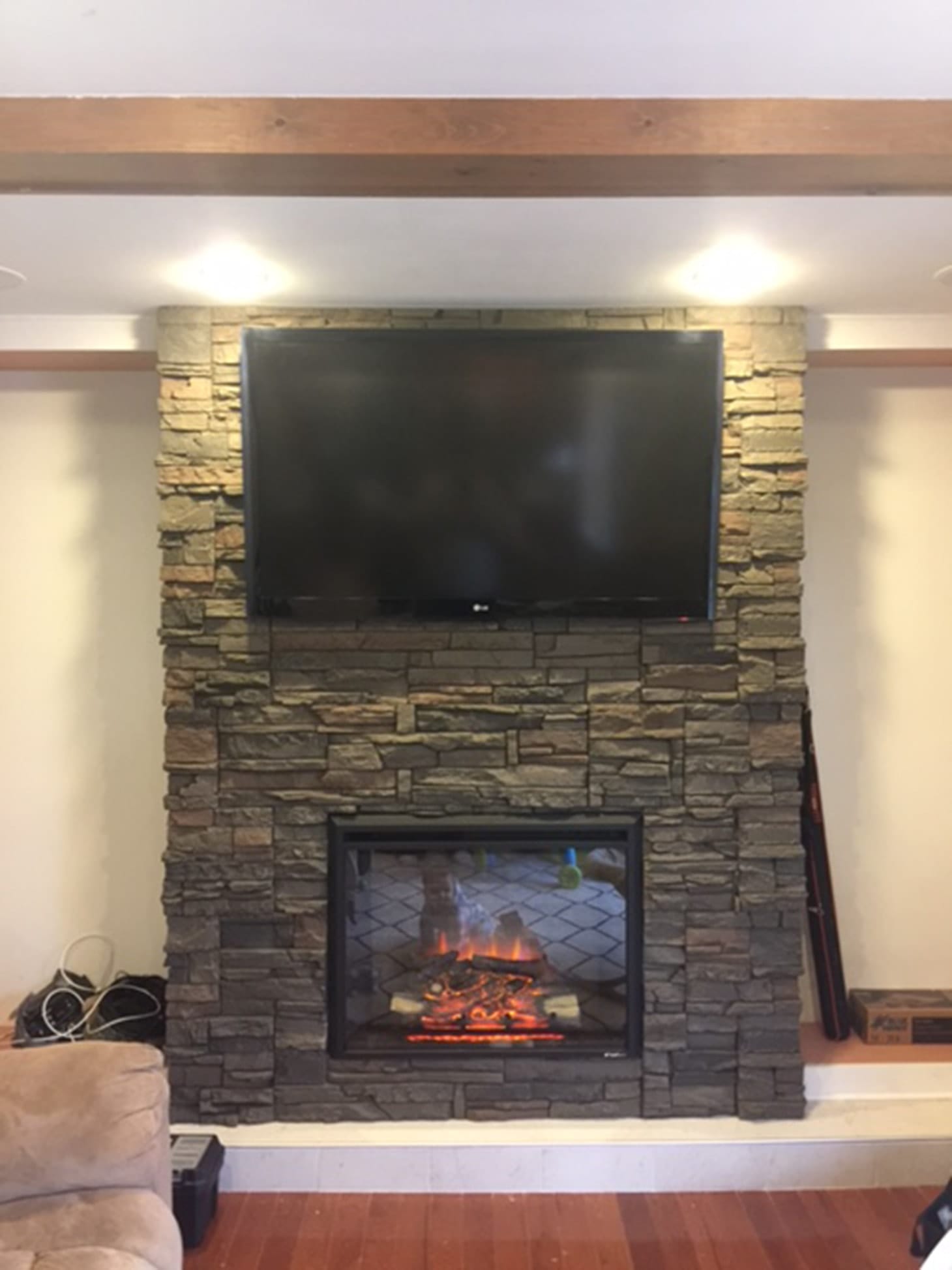 DIY Man Cave Ideas Wall Panel & Fireplace by Peter GenStone