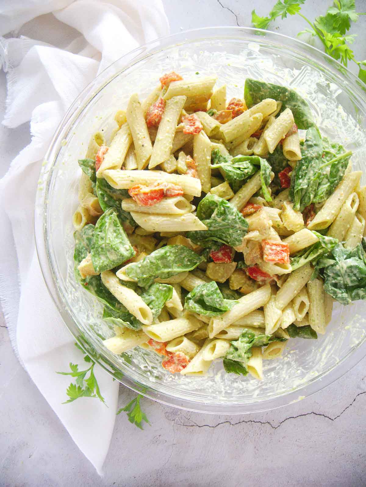 Penne Pasta Salad, Whole Foods Smoked Mozzarella Pasta Salad