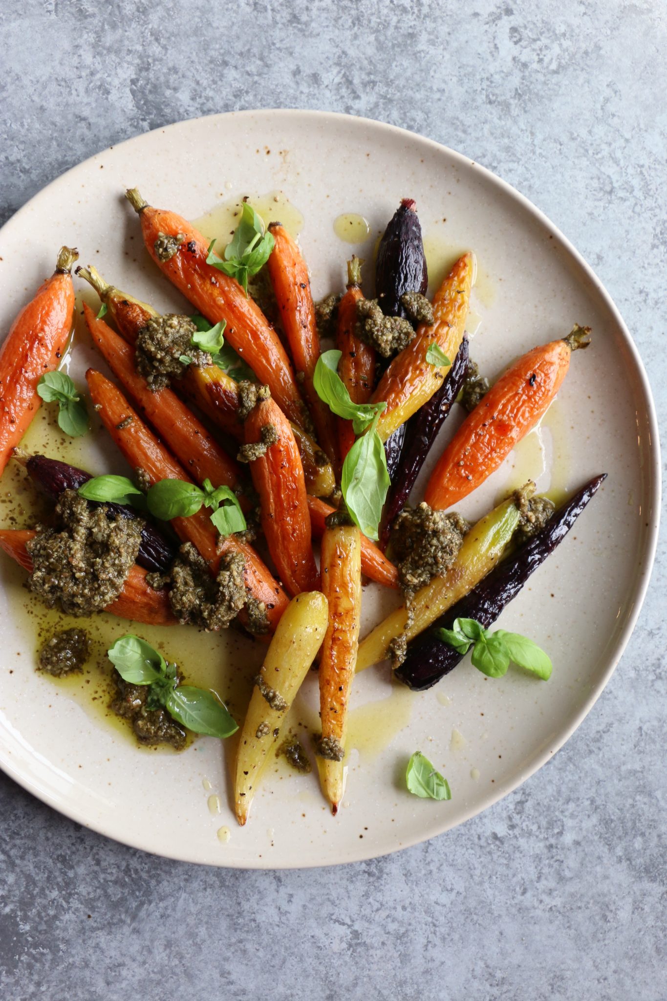 Simple Lunch: Roasted Carrots with Pesto! You don't need to do anything fancy to have a delicious meal. See my post for my best tips!