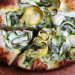 Zucchini Ribbon Pizza. So incredibly delicious! I promise you, if you like zucchini and summer squash, you will love this pizza.