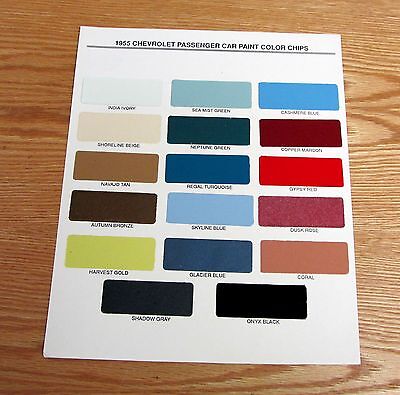 1955 Chevy Paint Chip Chart All