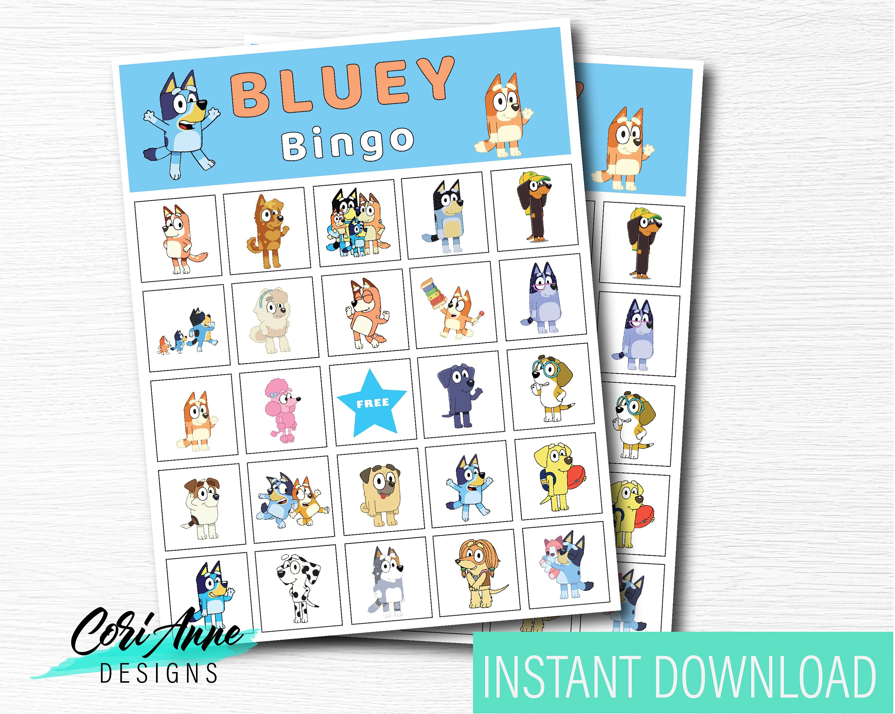 Bluey Bingo Game Printable