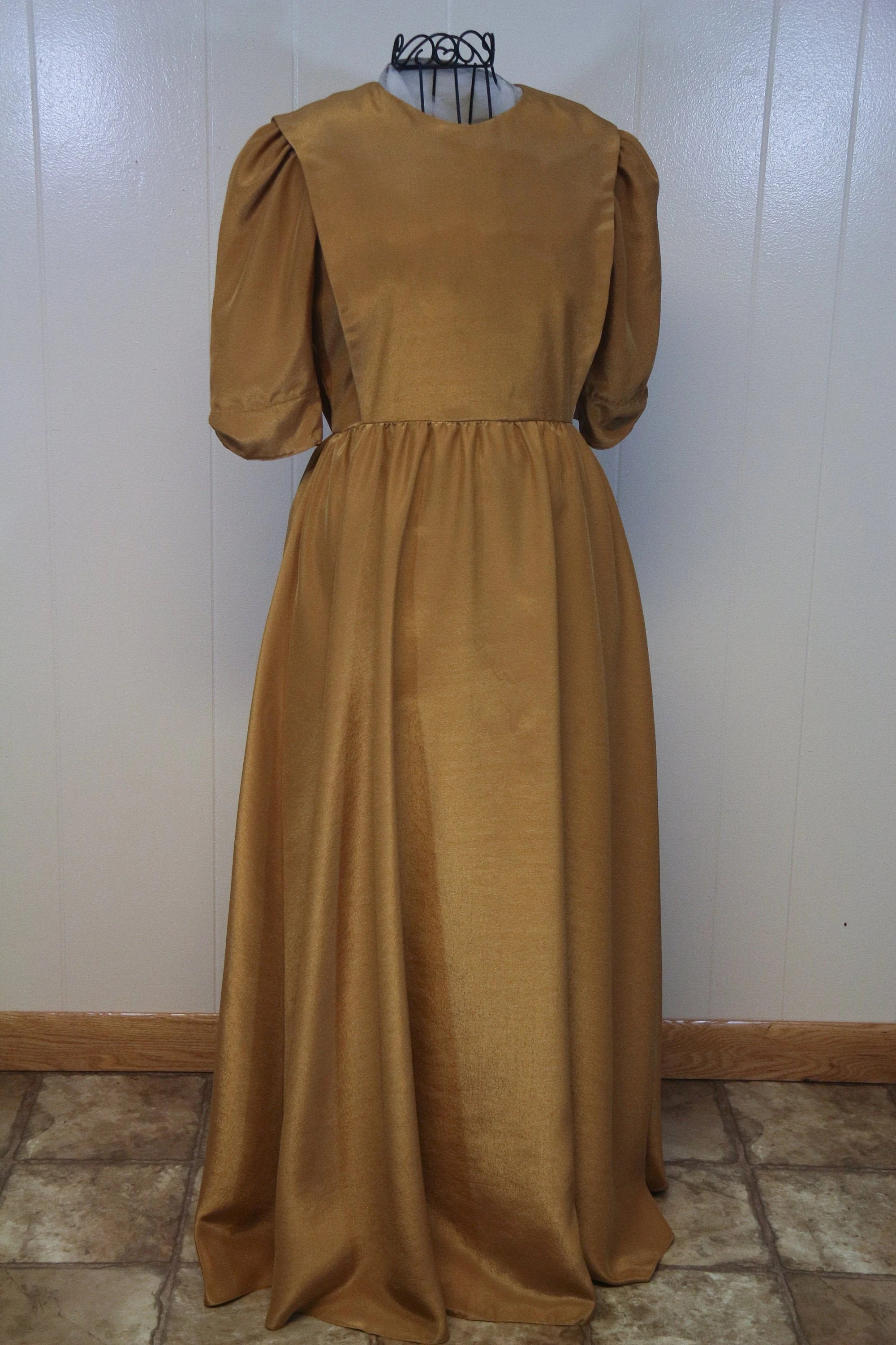 Gold Mennonite Cape Dress Size 8/M Modest Nursing Cape Dress Etsy