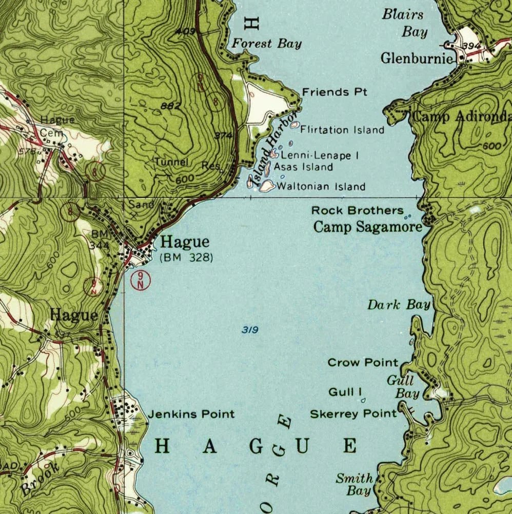 Lake 1958 USGS Old Topographic Map Custom Composite Etsy