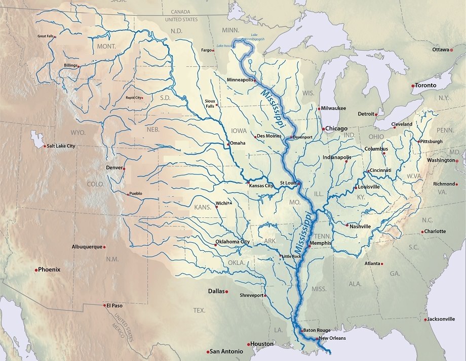 Tributaries of the Mississippi River (Picture Click) Quiz By