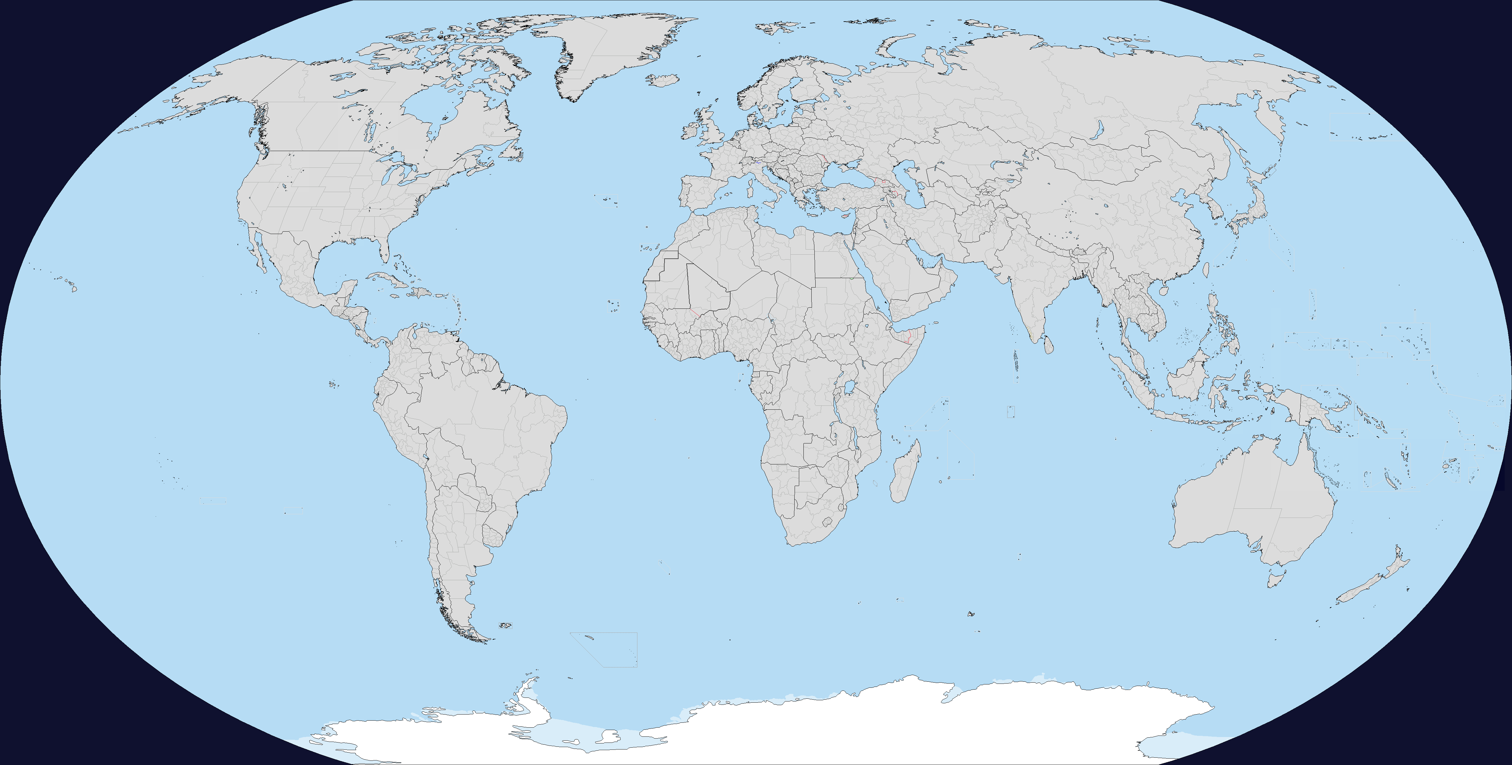 The Earth's political boundaries in 1950, following an Axis victory in