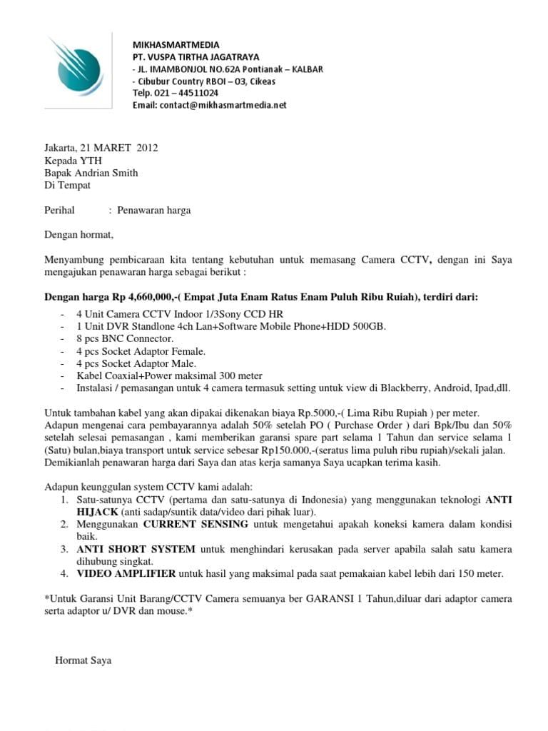 Contoh Format Surat Garansi Contoh Surat Terbaru Riset - Riset