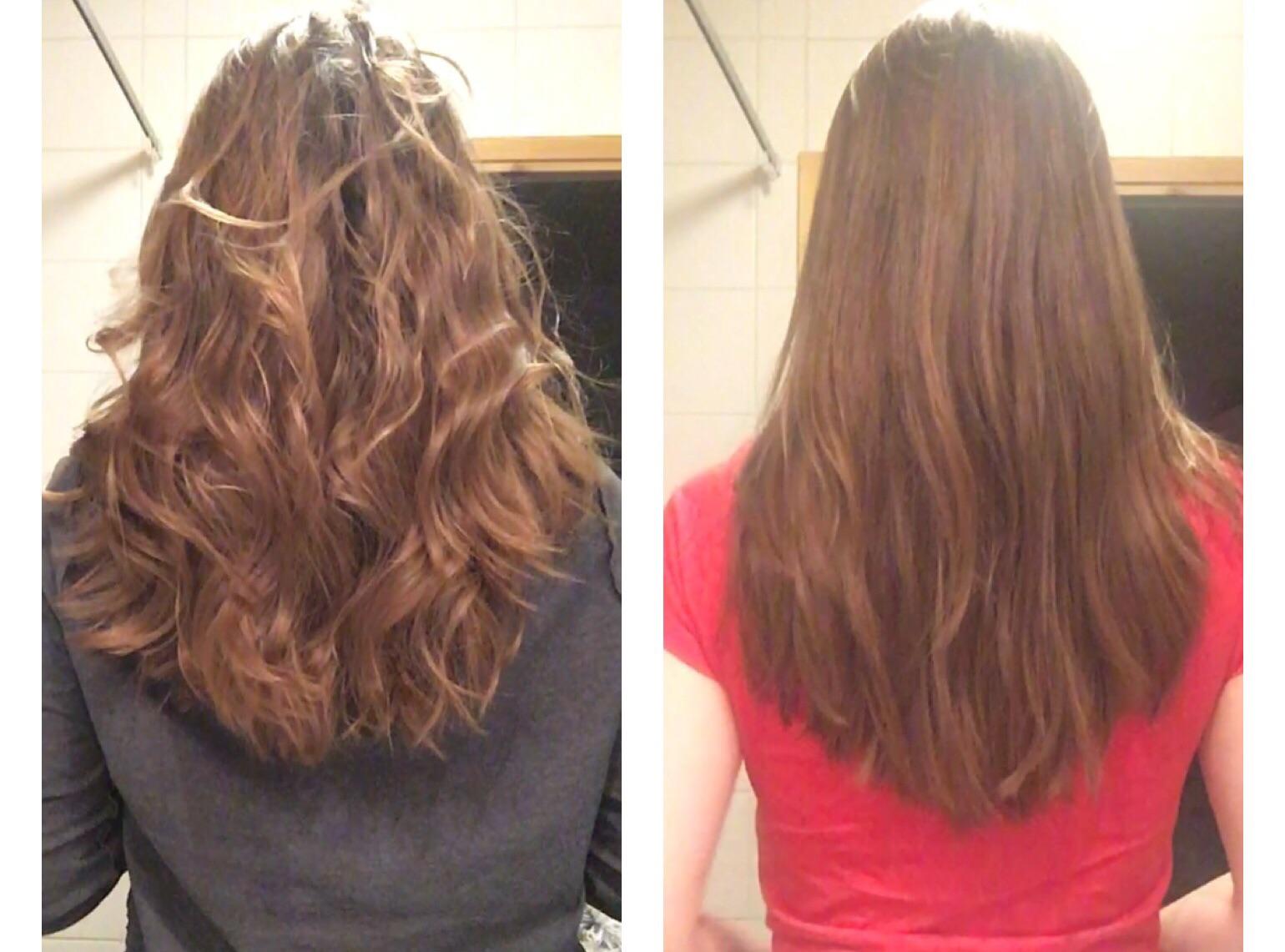 People say that you can’t make straight hair wavy by scrunching it with