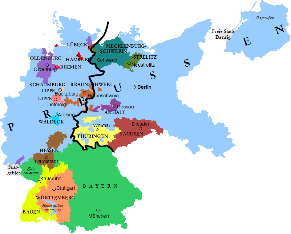 Did the division between East and West Germany coincide with cultural