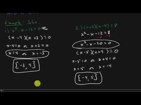 College Algebra Quadratic Equations