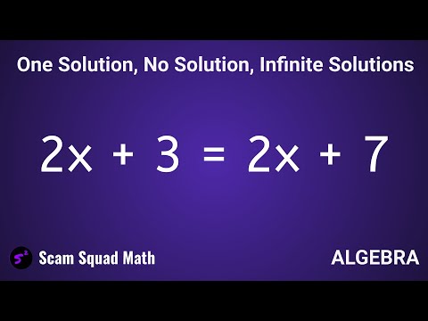 Algebra Equations No Solution One