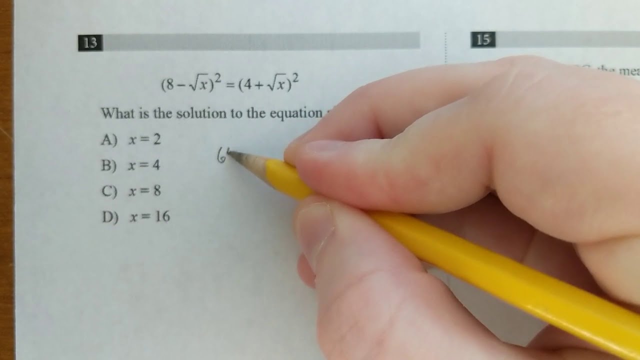 Solving Radical Equations And Plugging