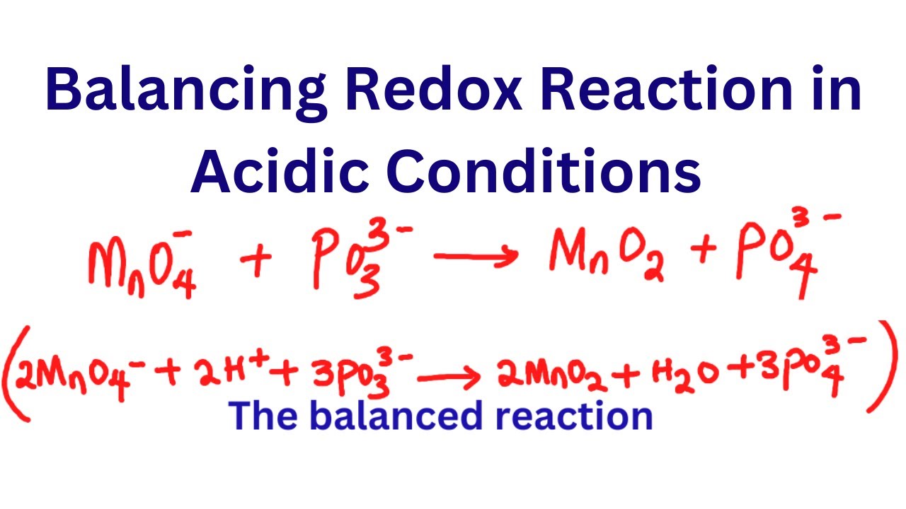 Balancing Redox Reaction In Acidic