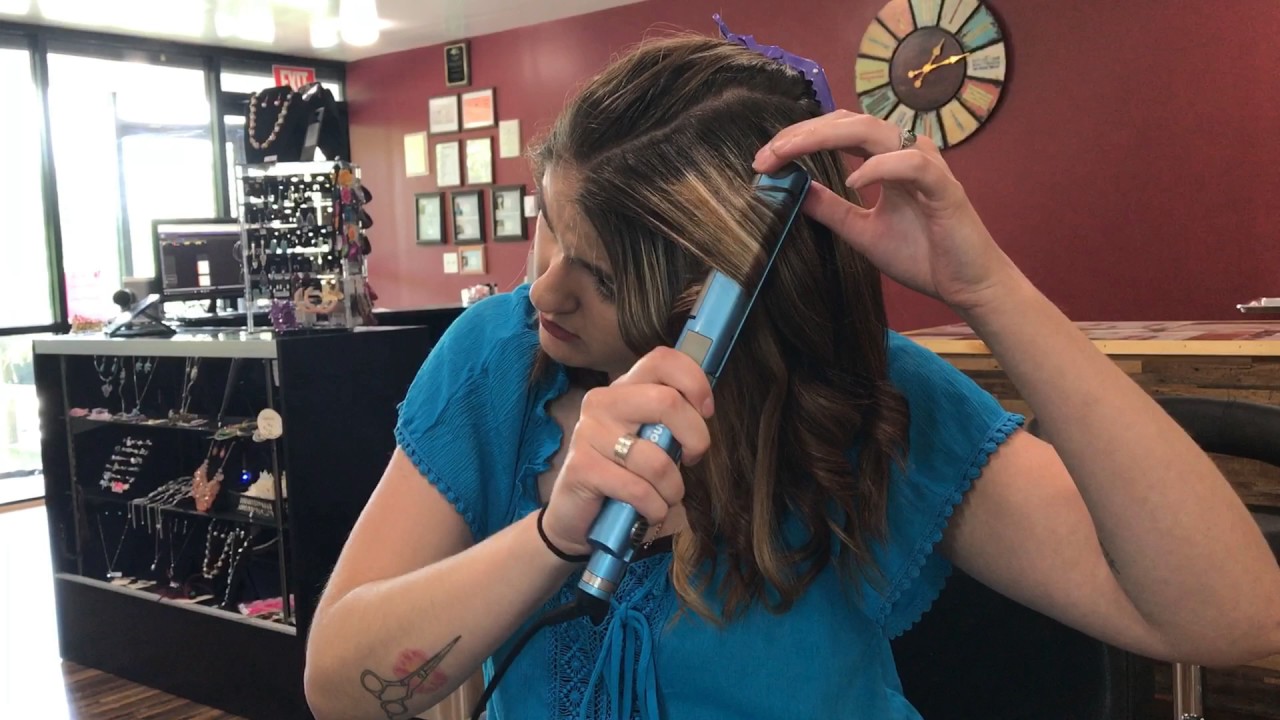 How to curl hair with a flat iron YouTube