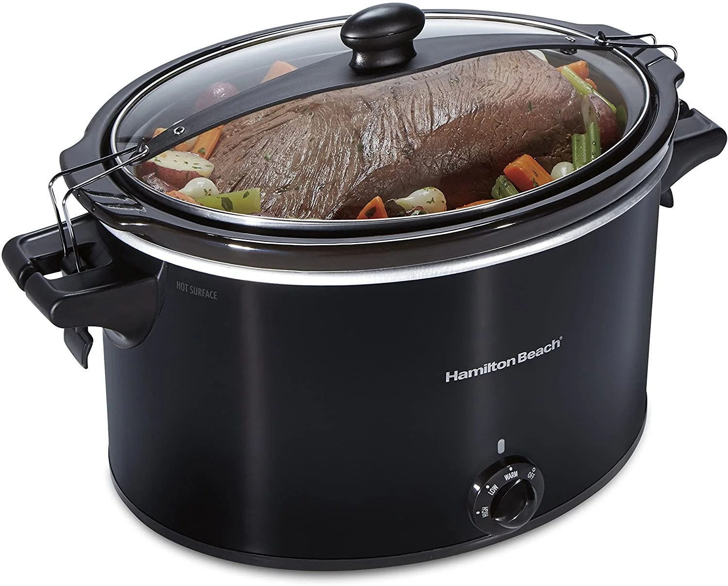 Hamilton Beach Slow Cooker, Extra Large 10 Quart, Stay or Go Portable