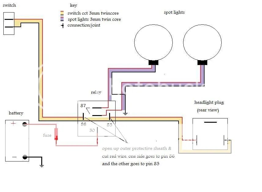 Car Spotlight Wiring Diagram