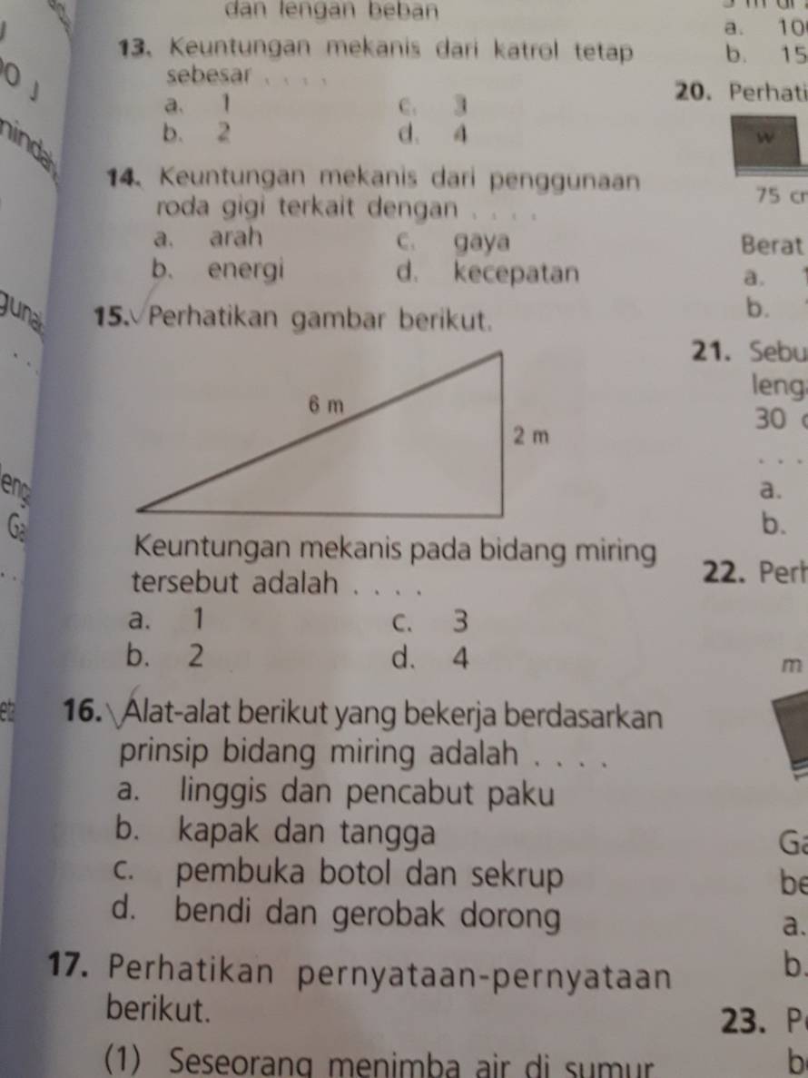 Keuntungan Mekanik Dari Penggunaan Roda Gigi Terkait Dengan Pendukung