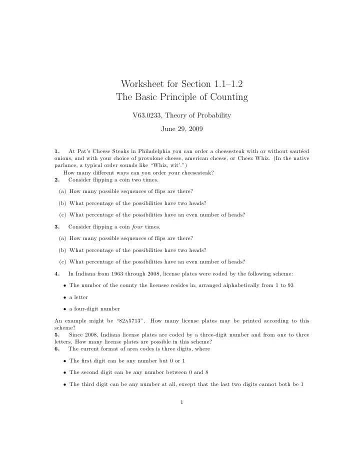 35 The Fundamental Counting Principle Worksheet Answers Notutahituq