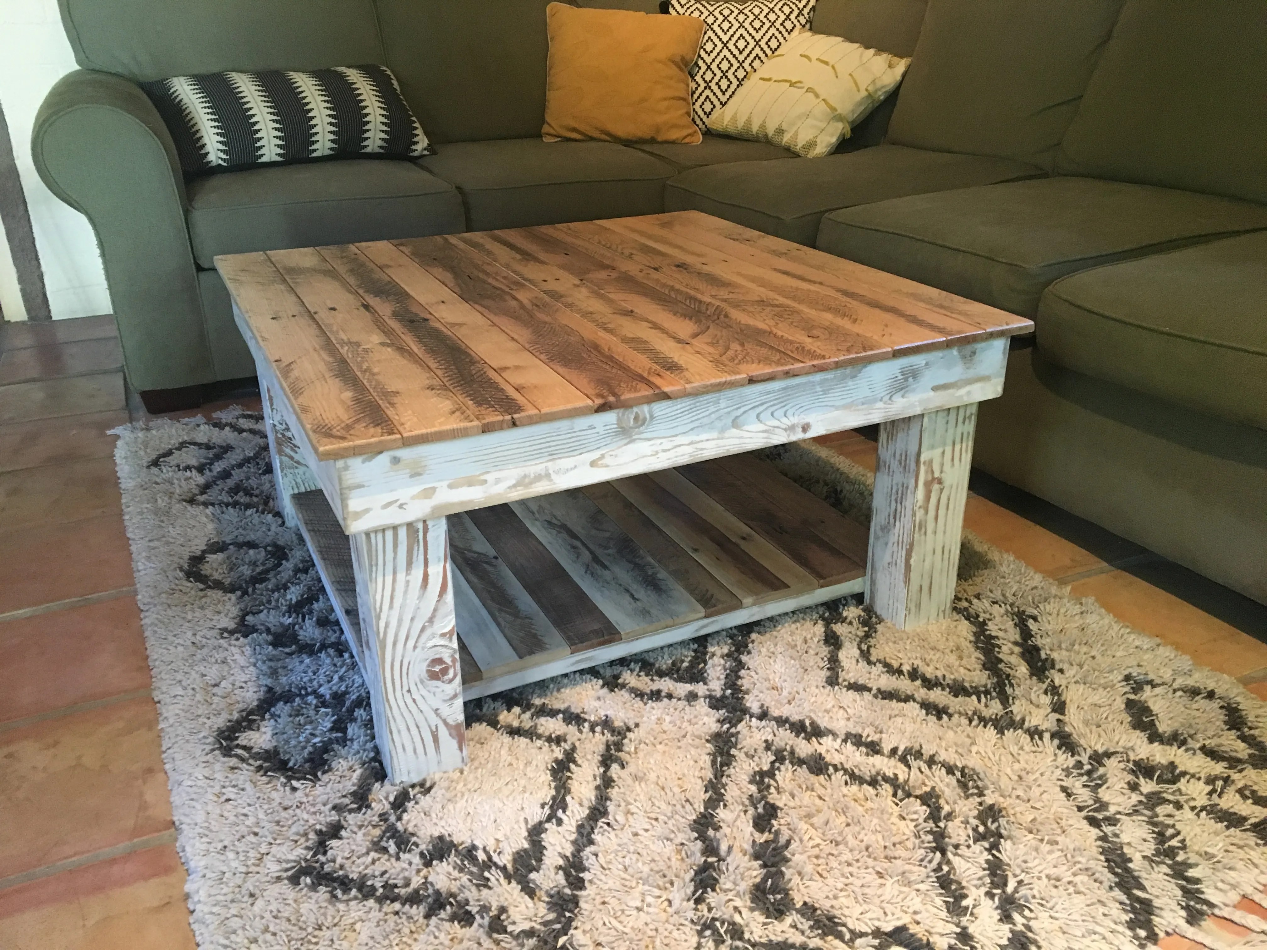 Hand Made Reclaimed Wood Rustic Coffee Table by A.M.Abbott Designs