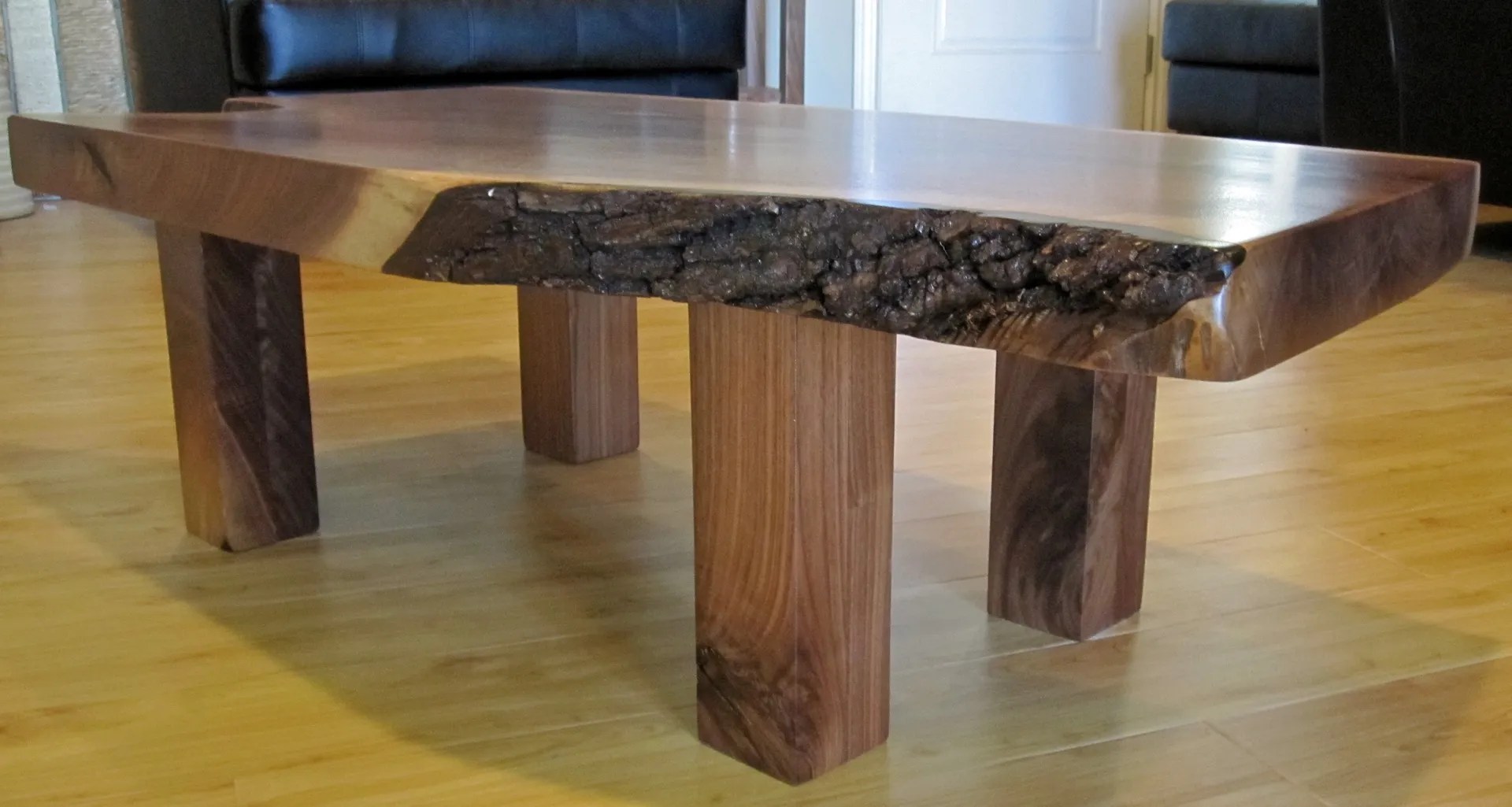 Custom Made Walnut Slab Coffee Table by TPT CAL