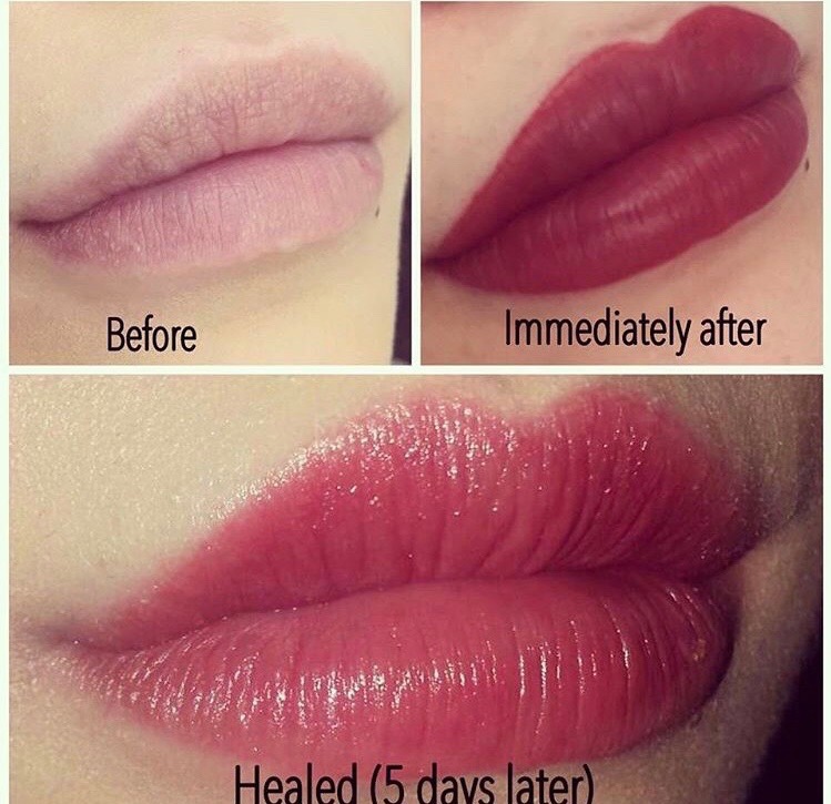 Lip Tattoo Healing Process Tattoo